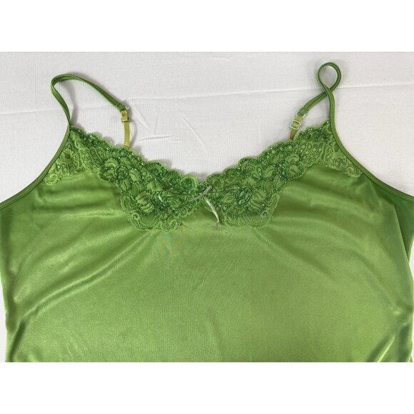 VTG 90s Tinker Bell Green Sweetheart Cami XL Winx Y2K Sparkle Fairycore Tank Top - Picture 12 of 15